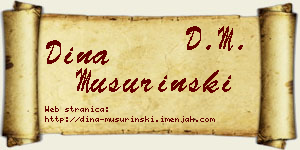 Dina Mušurinski vizit kartica